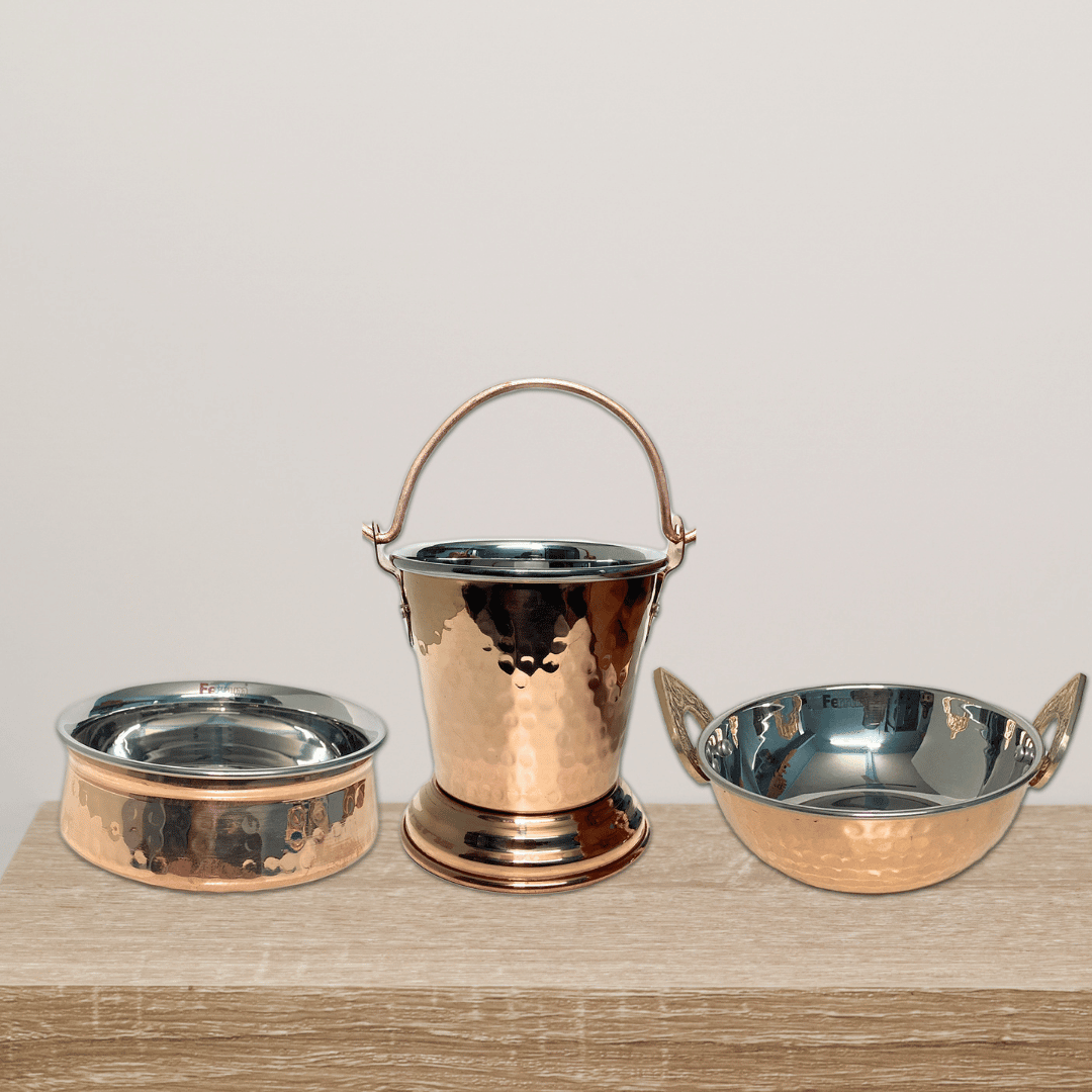 bucket s (4) Steel Copper Medium Combo